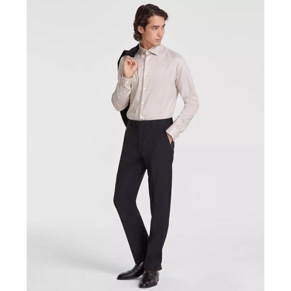 Calvin Klein Men's Black Wool Slim Fit Formal Suit Dress Pants Size 30W 32L - Picture 1 of 5